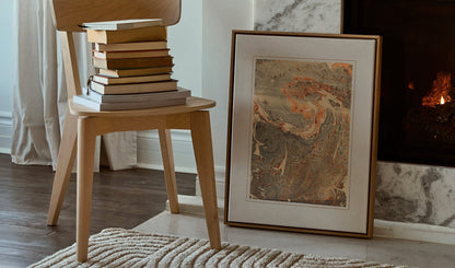 Florentine Marbling in Fire Opal, Poster