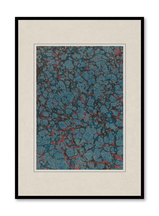 Florentine Marbling in Sapphire, Poster
